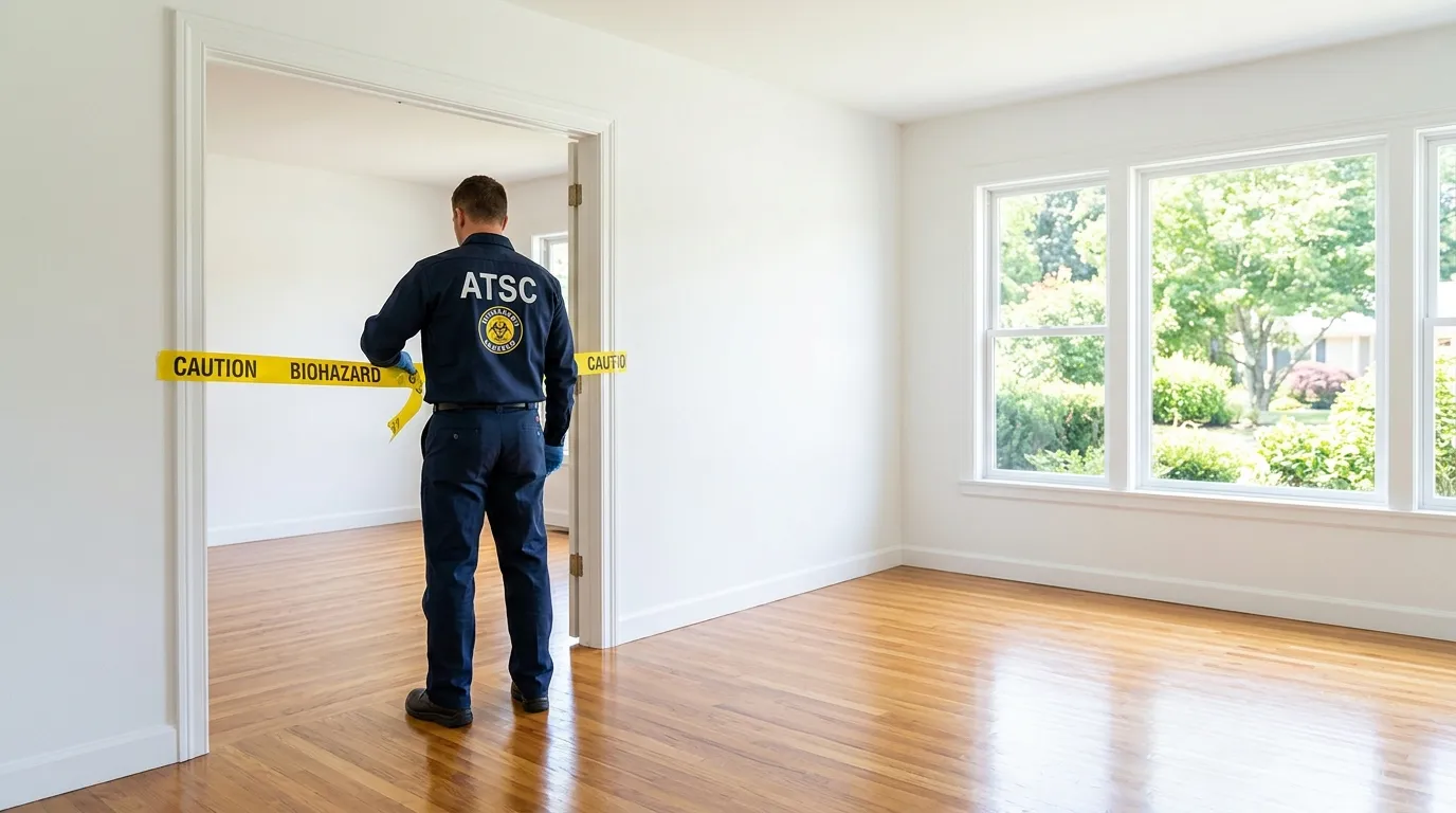 Certified biohazard cleanup crew performing Decomposition Cleanup in Roseville